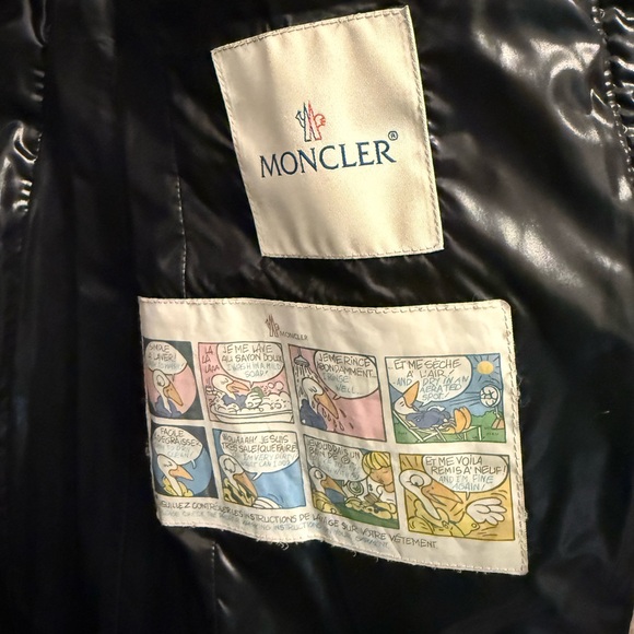Moncler Black Jacket with Comic Strip Lining - Picture 7 of 8